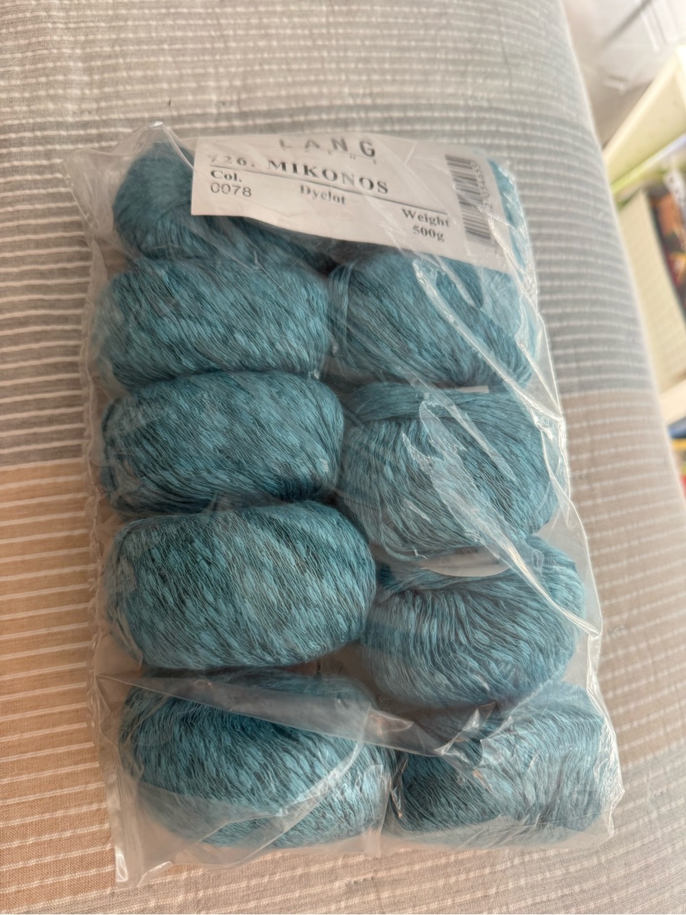 Lang Yarns Mikonos Teal Fiber Art Yarn - Teal Blue
